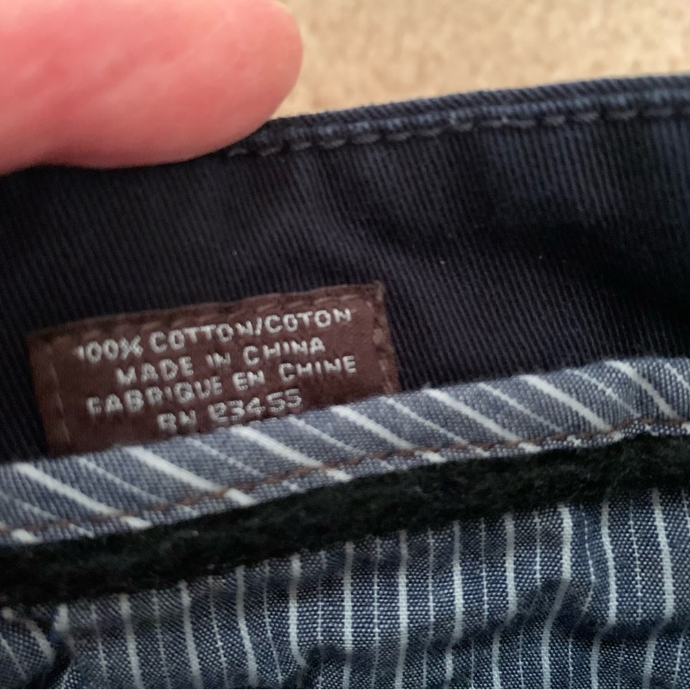 Black Brown 1826 Navy Flat Front Chino Short- 38 - Picture 6 of 15